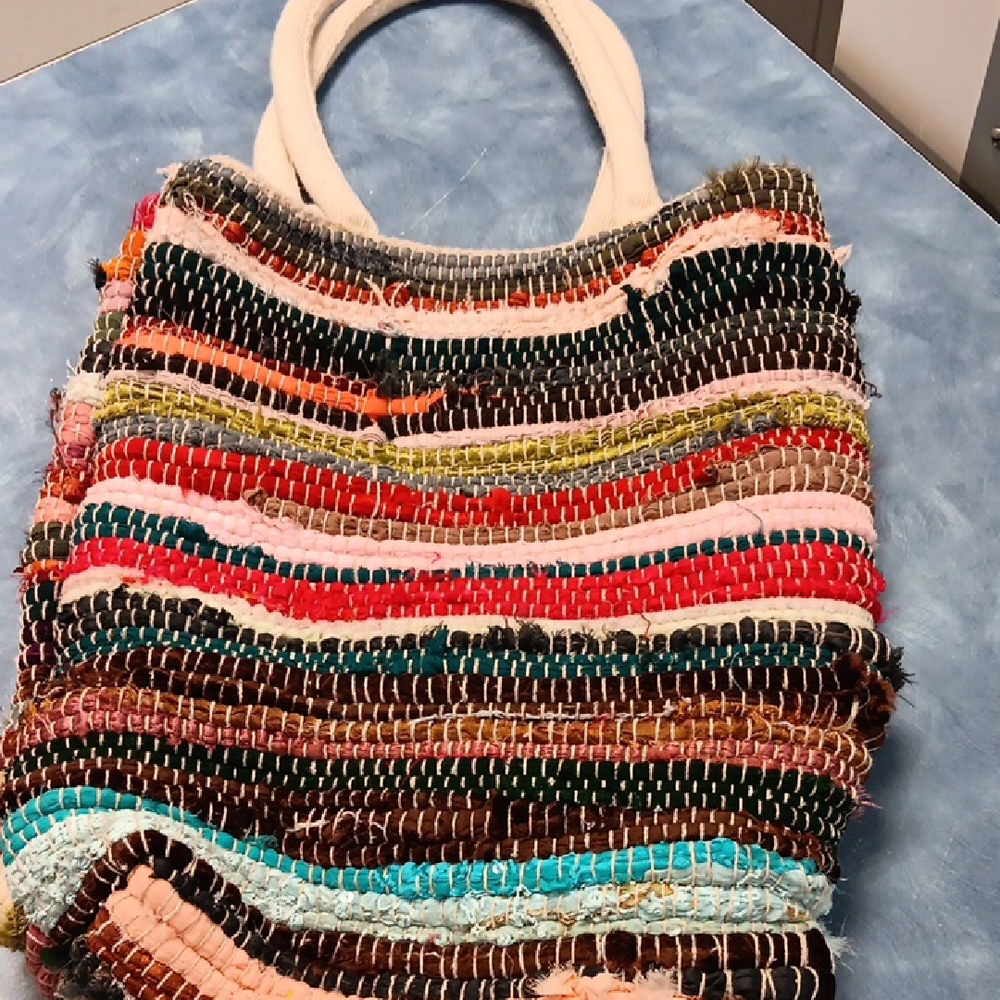 Multicolor Woven Rug Tote Bag